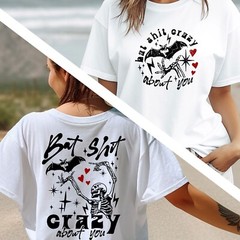 Bat Goes Crazy Shirt, Sarcastic Tshirt, Aesthetic Design Tee, Gift Shirt