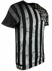 ARCHAIC by AFFLICTION Men’s T-Shirt NATION Skull Wings US Flag Black S-4XL $40