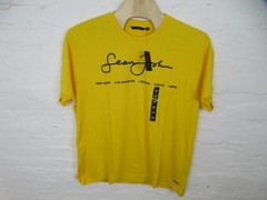 Vintage Sean John Shirt Mens 3XL Yellow City Logo Graphic Tee Short Sleeve y2k