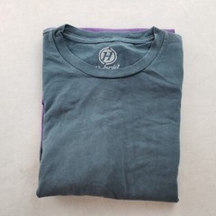 Hybrid Tees Tie Dye 2 Tone Purple Gray T Shirt Soft Comfy Men XL