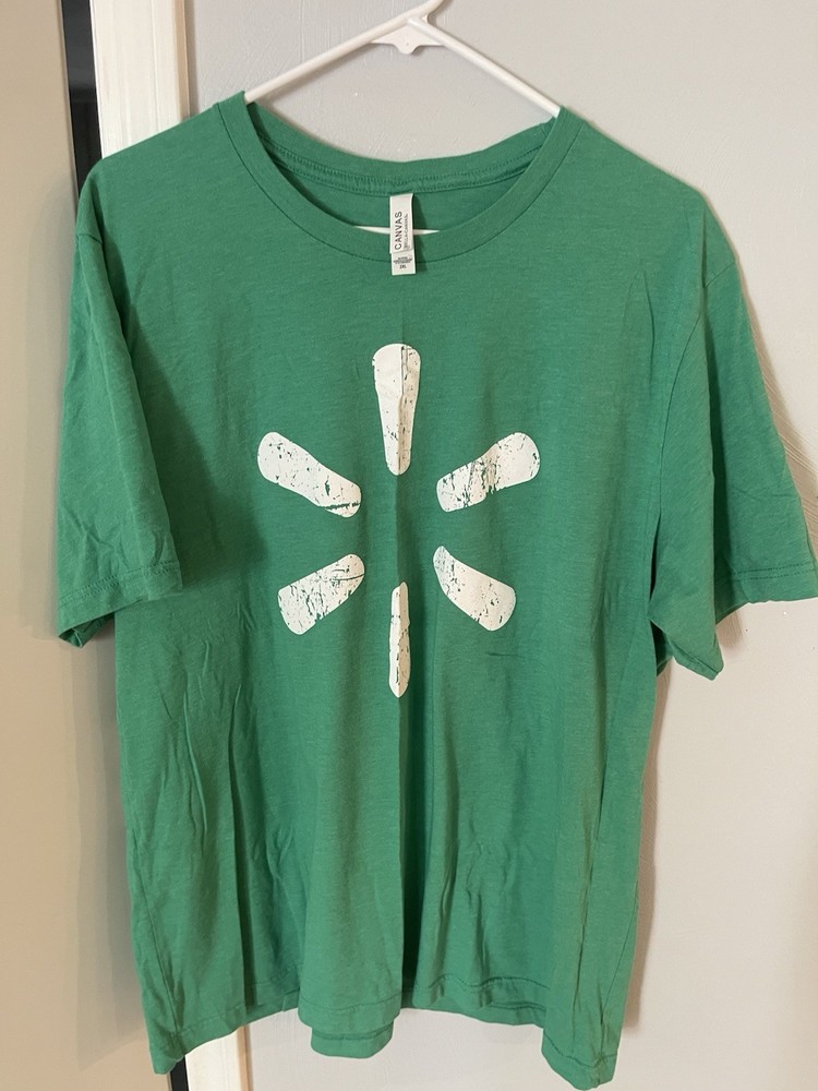BELLA + CANVAS Green Graphic WALMART Men’s T-Shirt 2XL Short Sleeve Cotton Crew