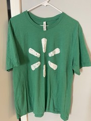 BELLA + CANVAS Green Graphic WALMART Men’s T-Shirt 2XL Short Sleeve Cotton Crew
