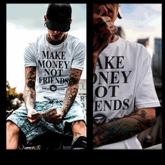 Gangster T-shirt, Mobster Hustle Dope Urban Hip Hop Thug make money Quote tee