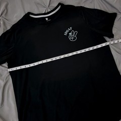All in Motion Black Graphic Shirt blue IDGAF Peace Love XL Athletic super soft