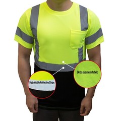 Hi Vis T Shirt Class 3 Work Safety Short Sleeve High Visibility -BFS8511/12