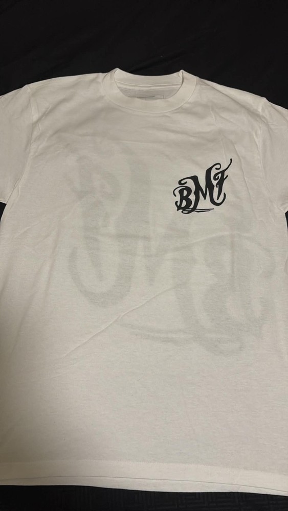 BMF Black Mafia Family Men’s Small White Cotton Knit Crew Neck Short Sleeve