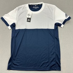 Adidas Shirt Men Medium Collegiate Navy White T16 CC Tee Athletic Training Gym M
