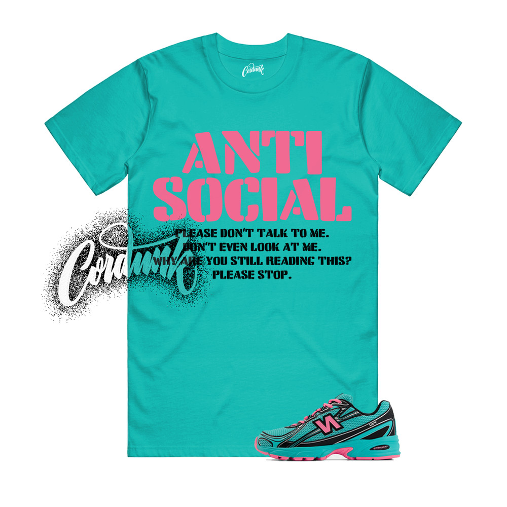 740 V2 Cyber Jade Black Pink South Beach T Shirt Match Match AS