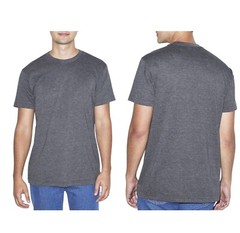 New American Apparel Unisex 50/50 Crewneck Short Sleeve T-Shirt Gray SIZE S