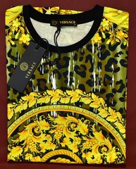 Versace Medusa Leopard Baroque Print T-Shirt Black Gold Style Tee Size 3XL