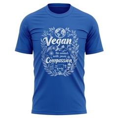 Vegan T Shirt for Men The Animals Earth Peace Compassion Mens Top Gift for Him