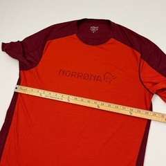 Norrona Falketind Equaliser Merino T-Shirt Mens L / XL Orange Hiking Base Layer