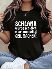 Plus Size, Women’s Plus Size German Phrase T-Shirt – “I Won’t Bother Making You