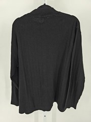 Pierre Cardin Mens Sz XXL Long Sleeve Mock Neck Knit T Shirt Black Ribbed