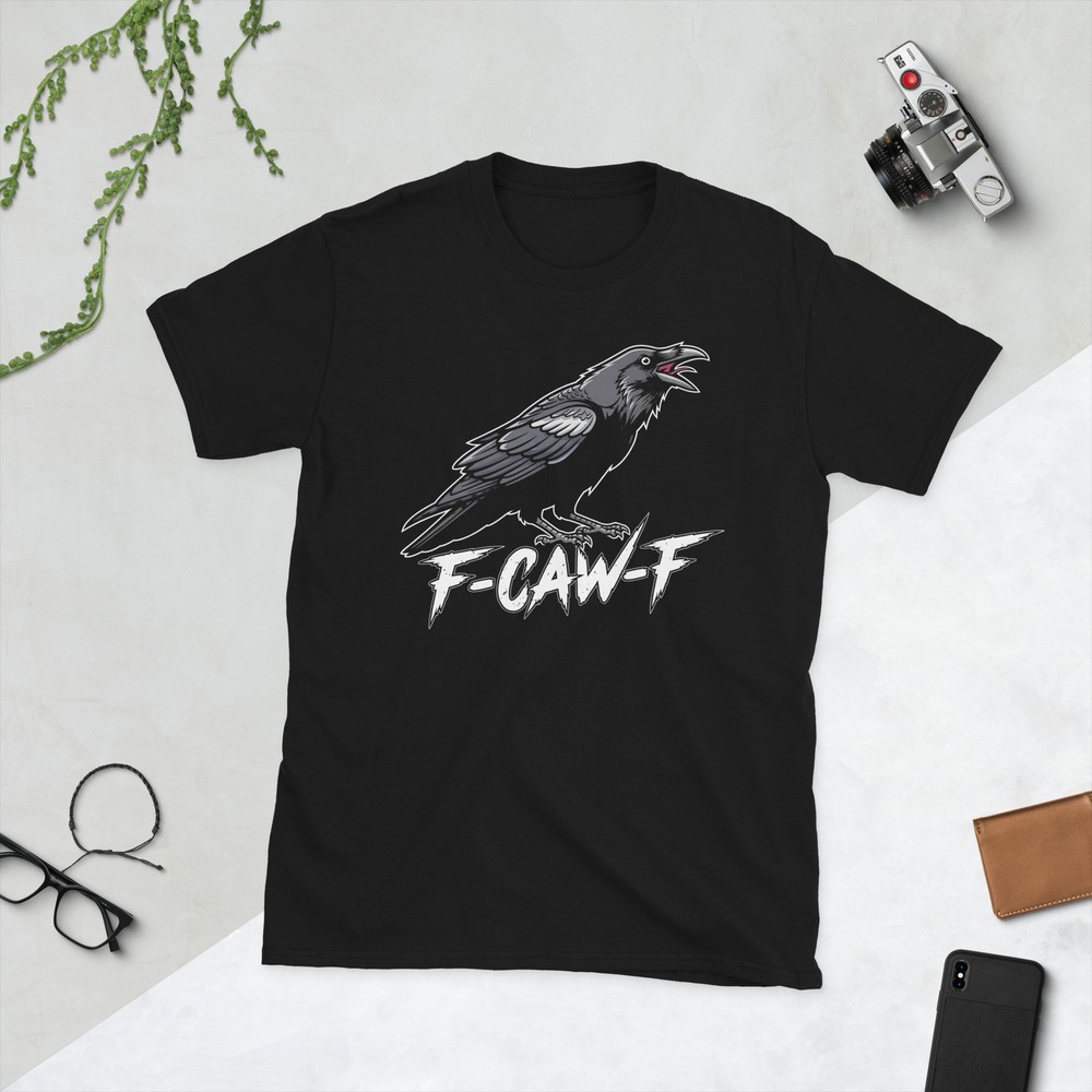 F-Caw-F Black Crow Funny Raven Bird Moon Gothic FCAWF Humor T-Shirt