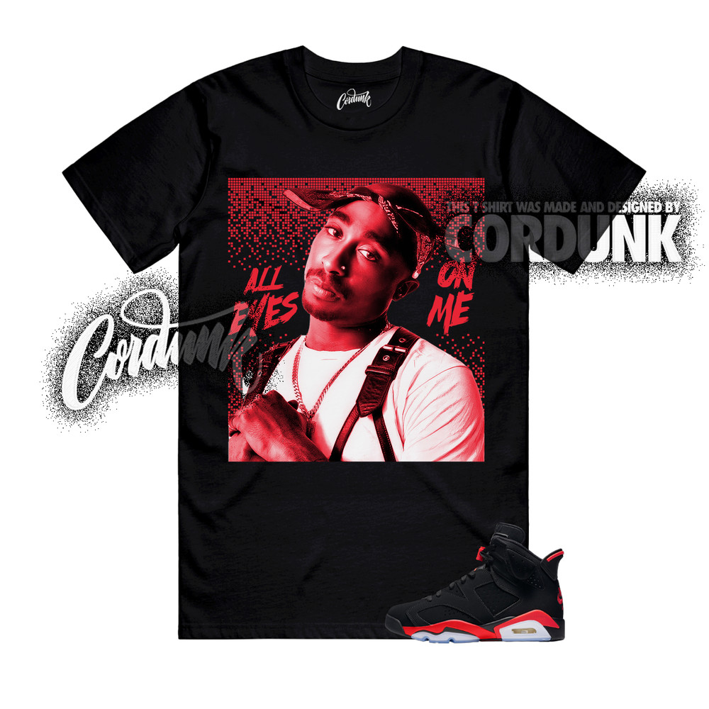 6 Infrared Salesman Black Light Crimson Solar Red T Shirt Match TP