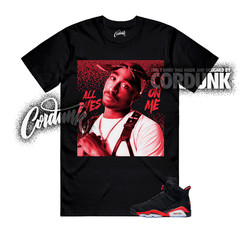 6 Infrared Salesman Black Light Crimson Solar Red T Shirt Match TP