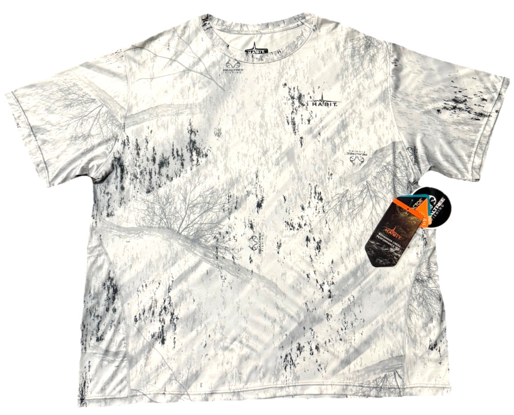 Habit Performance T Shirt Mens XL Camo Fishing Hunting UPF 40 Realtree Style NWT