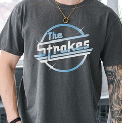 The Strokes Logo T-Shirt Indie Alternative Rock Band Comfort Colors 1717 Tee