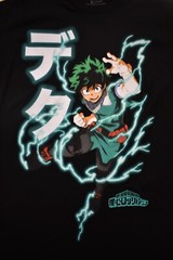 My Hero Academia Mens Deku Izuku Midoriya Shoot Style Lighting Shirt New S