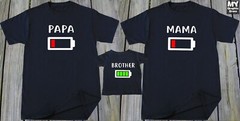 Battery Family Matching T Shirts Daddy Son Baby Daddy Mom Daughter Matching Tees