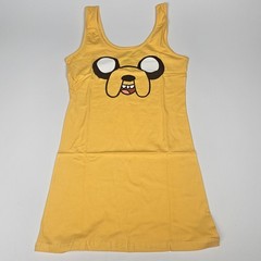 Adventure Time Jake Dog Face Tank Top Sleeveless T-shirt Sz L Mighty Fine Nwot