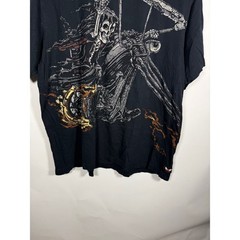 Harley-Davidson HD Ink Mens XL Black Grim Reaper Biker Graphic T-Shirt Scythe