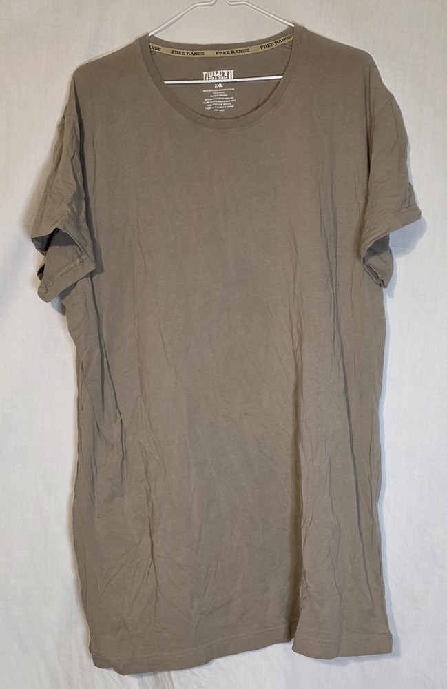 Duluth Trading Co. Tan Free Range T-Shirt Size 2XL Big And Tall