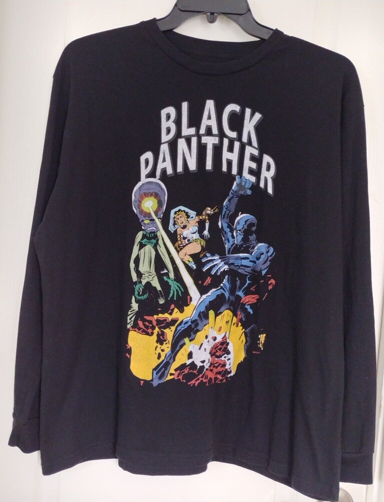 Men’s Marvel Black Panther Long Sleeve Graphic T-Shirt Lurk Nakia Heros Size 2XL