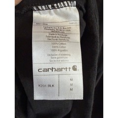 Carhartt Men K231 Loose Fit Long Sleeve Graphic Logo T-Shirt Black M Chore Ranch