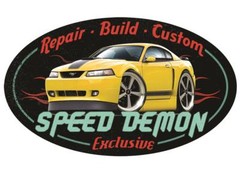 2003 2004 Ford Mach 1 Mustang Car-toon SPEED DEMON Wall Art Graphic Sticker