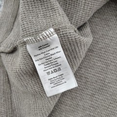 Eddie Bauer Thermal Shirt Mens XL Brown Waffle Knit Henley Long Sleeve Casual