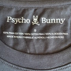 Psycho Bunny San Diego HD Print Graphic Tee Black Pima Cotton Mens 9 XXXL NEW