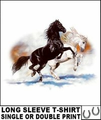 BEAUTIFUL ARAB MORGAN LIPIZZAN THOROUGHBRED HORSE LONG SLEEVE T-SHIRT AB359