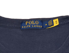 Polo Ralph Lauren 1967 ATHL DEPT Mens M Navy Yellow Cotton Graphic S/S T Shirt