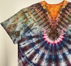 Handmade Ice Tie Dye Adult T-Shirt Size 2XL Multicolor Patriotic Gildan Tee NEW
