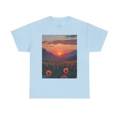 Sunset Bloom Unisex Heavy Cotton Tee