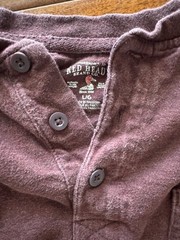 Red Head Brand Co. Men’s Long Sleeve Henley Shirt Burgundy Heather Size L G