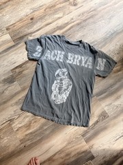 Zach Bryan Distressed Shirt Mens Large Gray BURN BURN BURN Tour Spell Out Logo