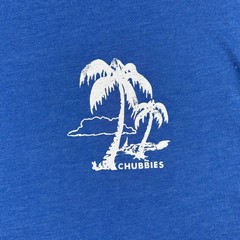 Chubbies Shirt Mens Large Blue The Weekend Has Arrived Palm Tree Graphic Tee