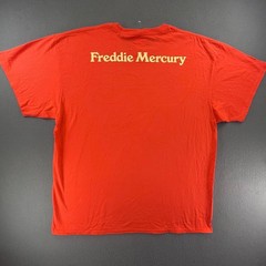 Official Merch Men Freddie Mercury Graphic Tee Orange Cotton XXL Rock Music