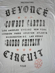 Beyonce Most Wanted Tee M White Cowboy Carter Tour 2025 Merch NEW *spots