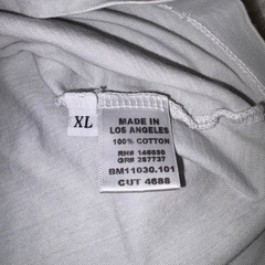 BUCK MASON Slub Classic Tee Men XL Blue Gray Straight Hem Cotton