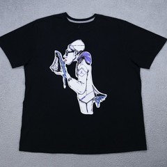 Nike Air Jordan T-Shirt Mens XXL Concord T Icey Soles Lick Shoe Black Retro ok