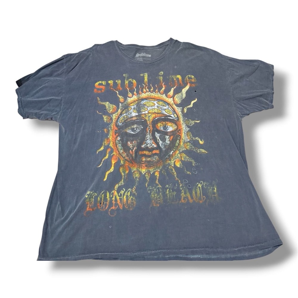 Urban Outfitters Sublime Long Beach Sun Distressed Graphic T-Shirt