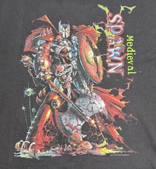 Vintage Spawn Medieval Spawn Graphic T Shirt XL Black 1997 Todd McFarlane Rare