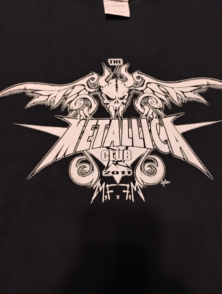 Metallica Club Adult T shirt Size XL 2011 Forever Double Sided Graphic in Black
