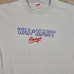 Vintage Anvil Shirt Mens XL Tee Walmart Embroidered 90s Y2K Baby Blue Preshrunk