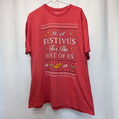 Seinfeld T-Shirt Mens XL Red Festivus For The Rest Of Us Graphic Tee