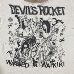 Devil’s Rocket Shirt M 90s 00s Y2k Wasted In Waikiki Chopped Cropped Tee
